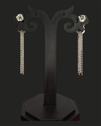 Sterling Silver Jaguar Drop Earrings