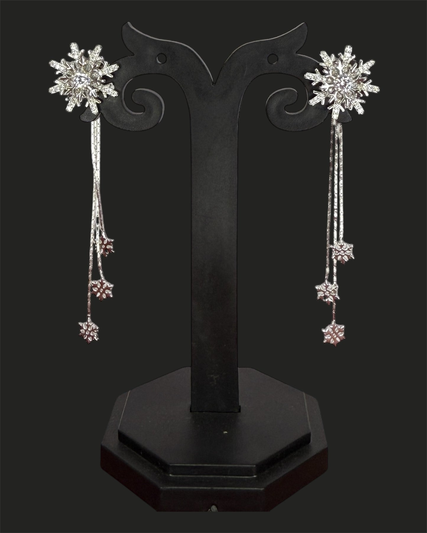 Sterling Silver Snowflake Earrings
