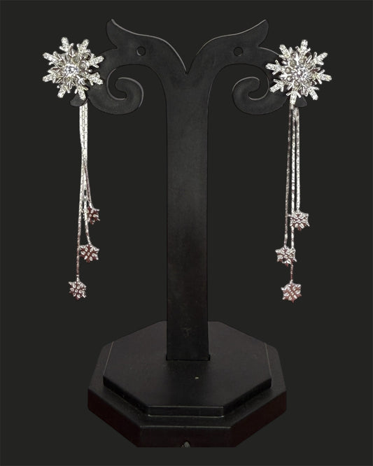Sterling Silver Snowflake Earrings