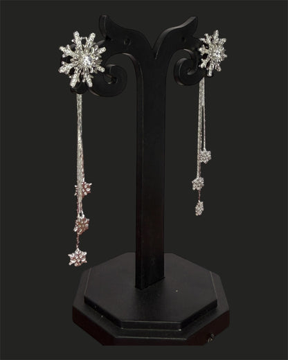 Sterling Silver Snowflake Earrings