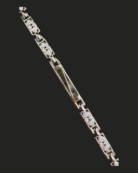 Luxe Sterling Silver MoP Bracelet for Men